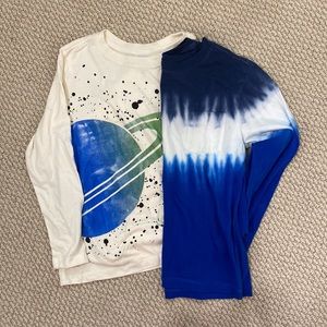 2 for $12! Hanna Andersson Boys Long Sleeve Cotton Jersey tees sz 6-7/120 cm